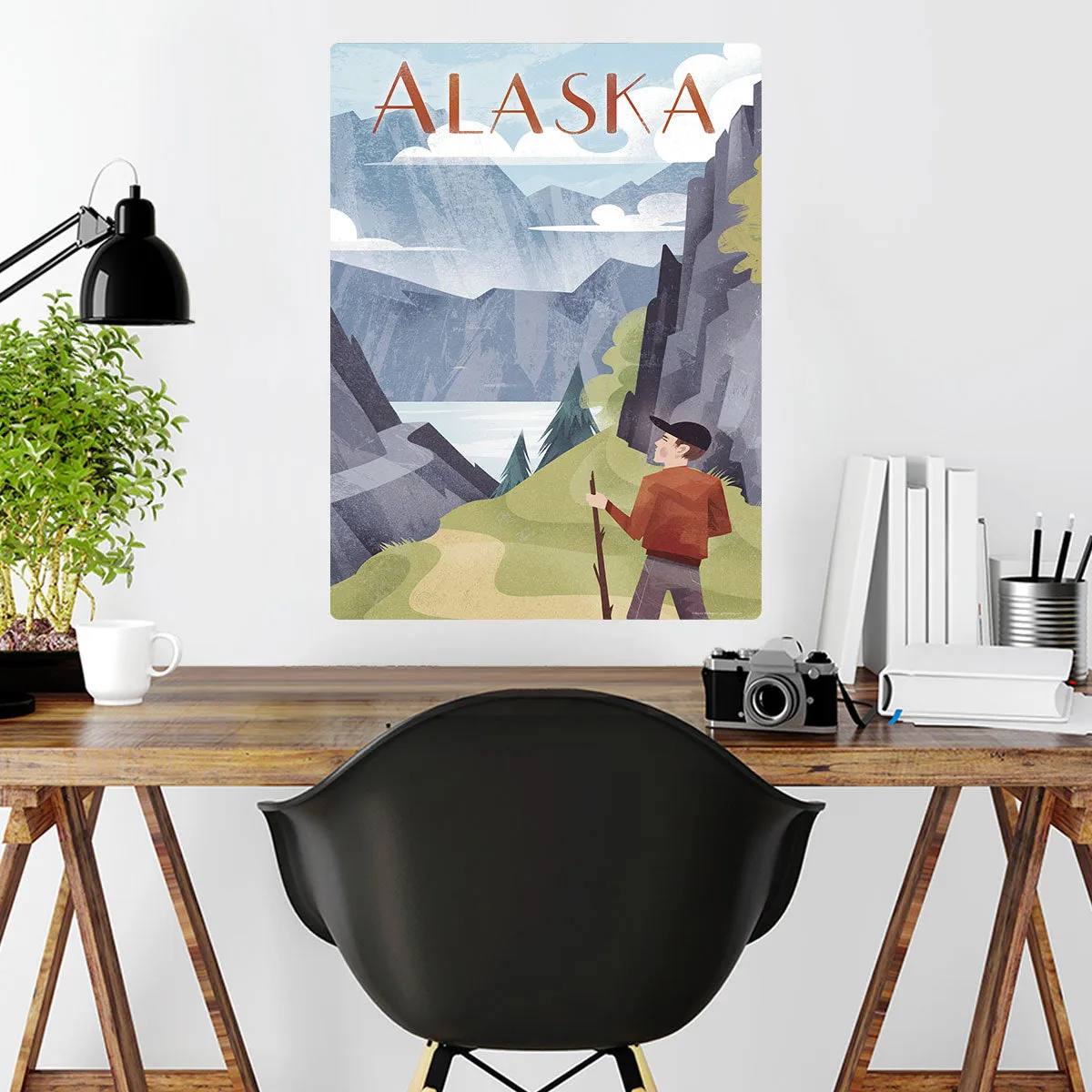 Alaska Mountains State Travel Decal