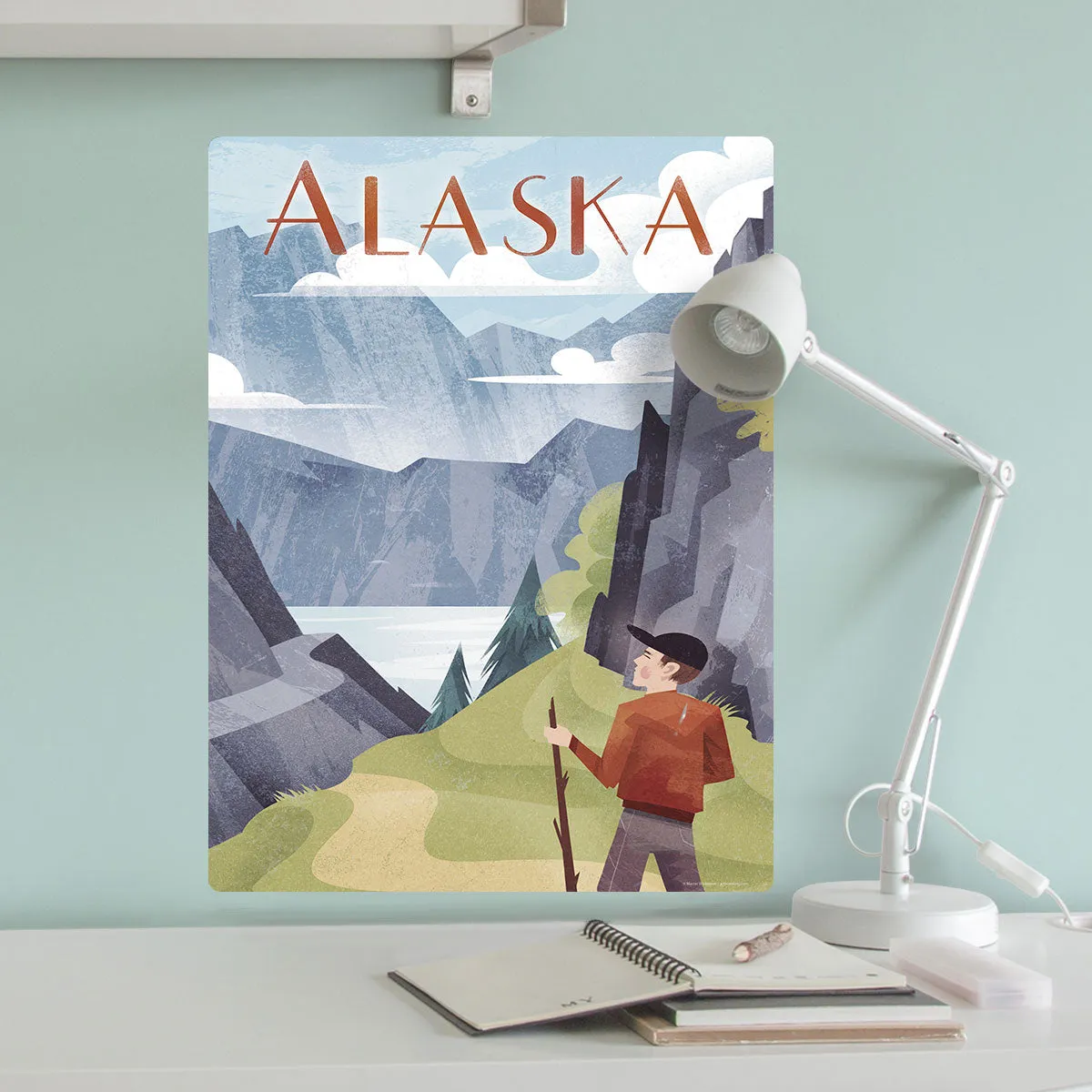 Alaska Mountains State Travel Decal