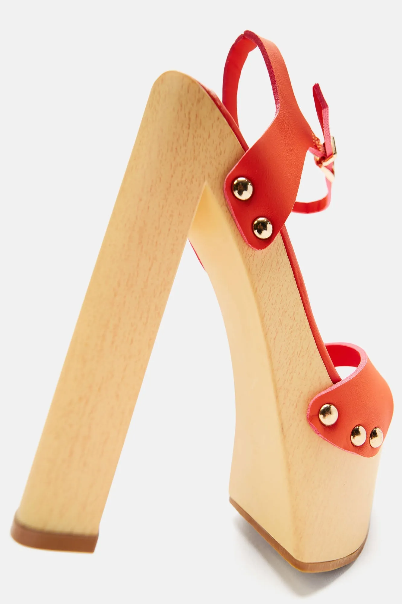 Amozae-A True Match Platform Heeled Sandals - Orange
