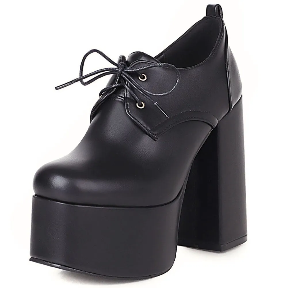 Amozae-DoraTasia Plus Size 35-46 Brand New Lady Thick High Heels Pumps Fashion High Platform Pumps Women   Party OL   Shoes Woman