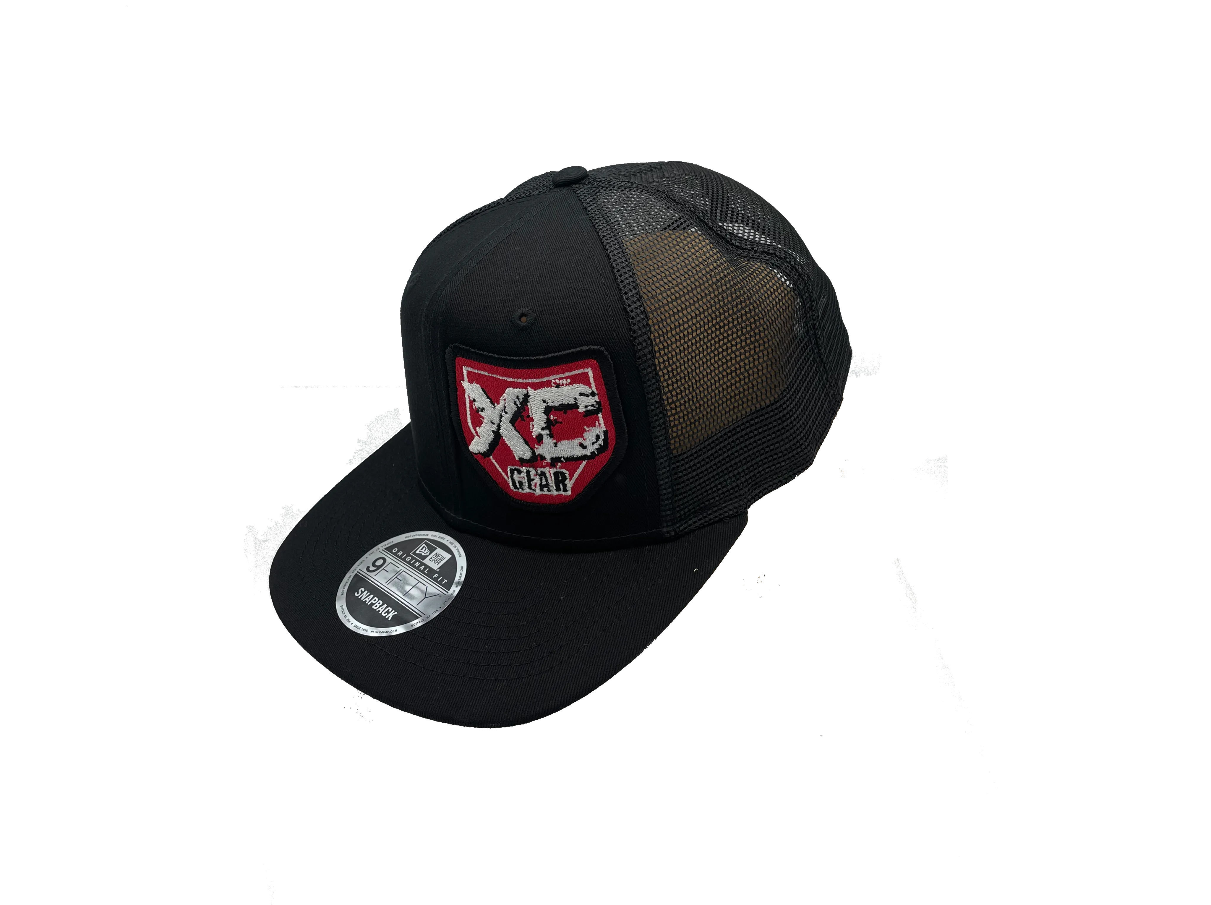 Black/Black Mesh Flat Bill Snapback
