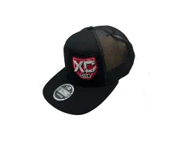 Black/Black Mesh Flat Bill Snapback