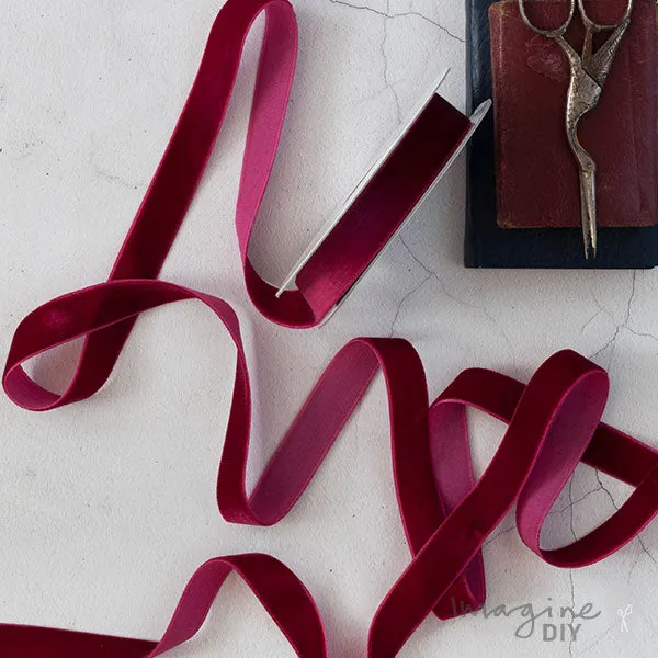 Bordeaux Velvet Ribbon