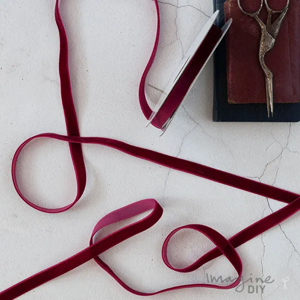 Bordeaux Velvet Ribbon