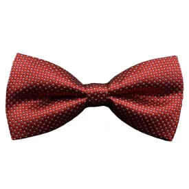 Classy Men Red Silver Deluxe Pre-Tied Bow Tie