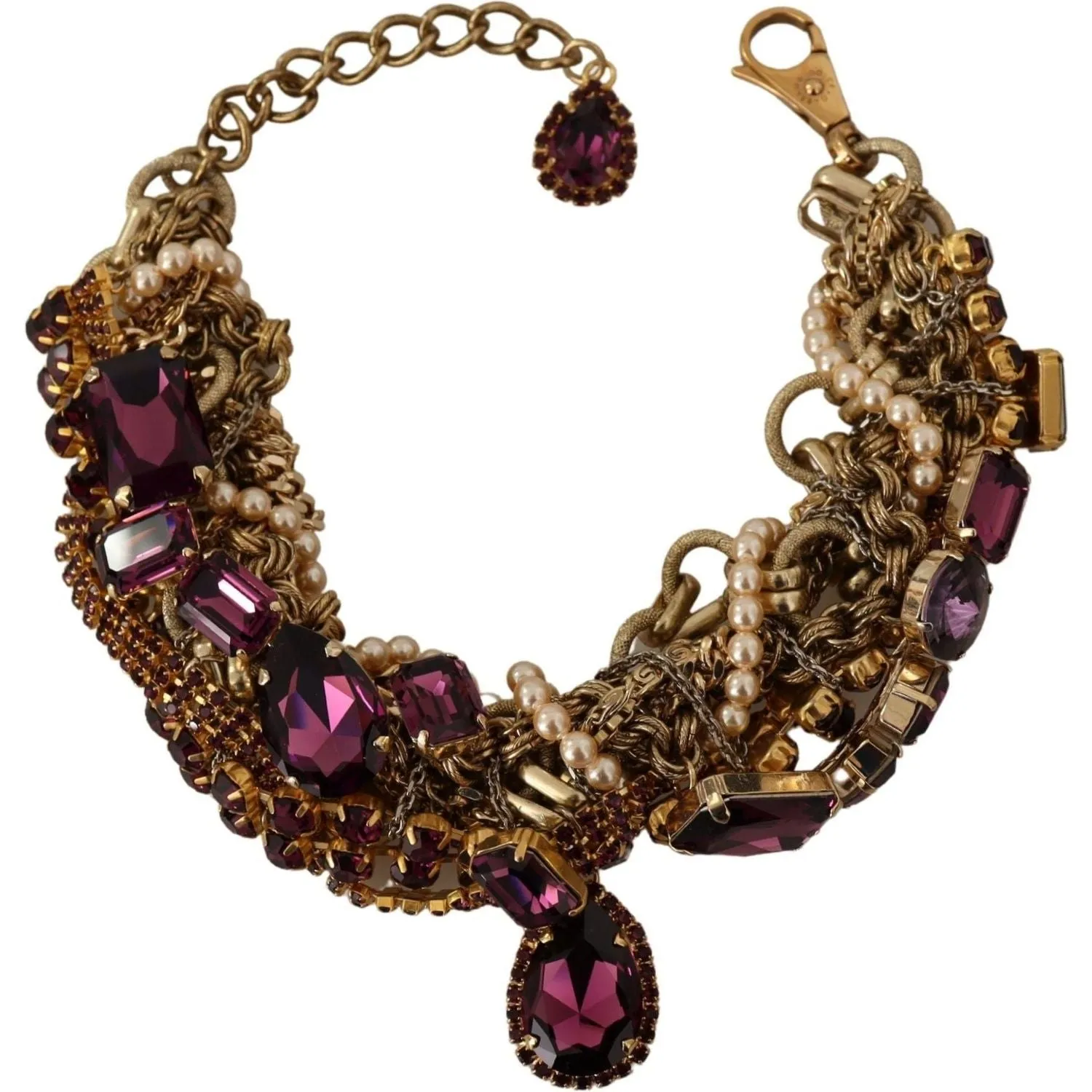 Dolce & Gabbana Sicilian Sparkle Gold-Tone Statement Necklace