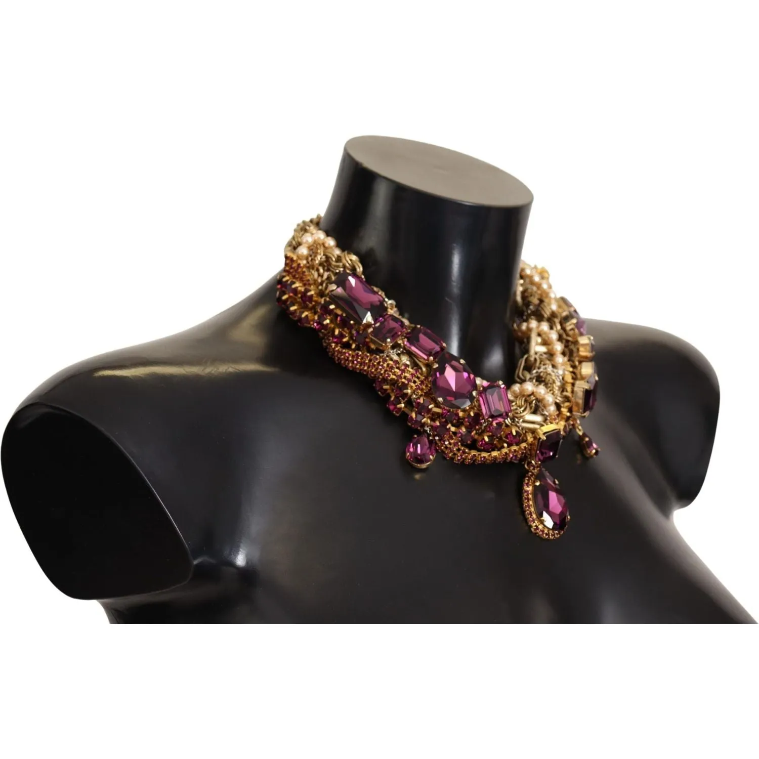 Dolce & Gabbana Sicilian Sparkle Gold-Tone Statement Necklace