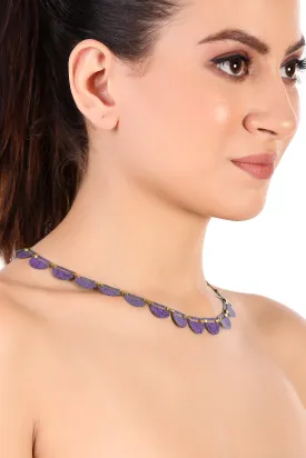 Ekta Necklace, purple - Wholesale