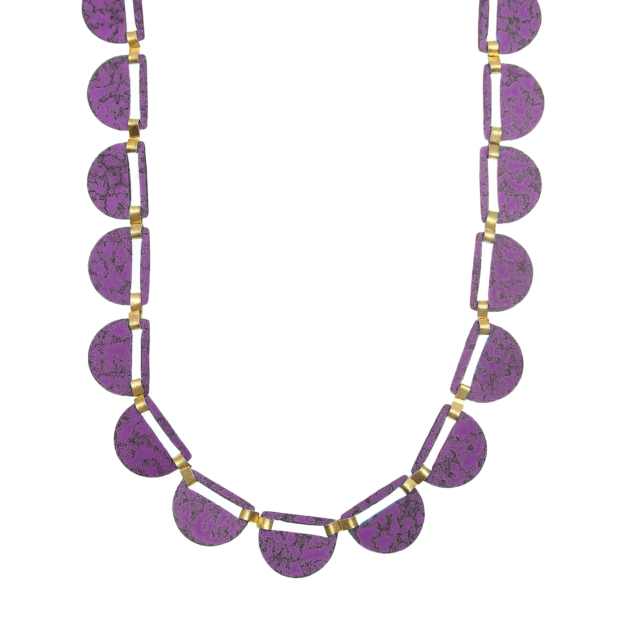 Ekta Necklace, purple - Wholesale