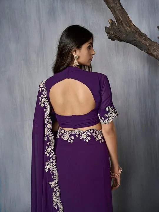Embroidered Saree