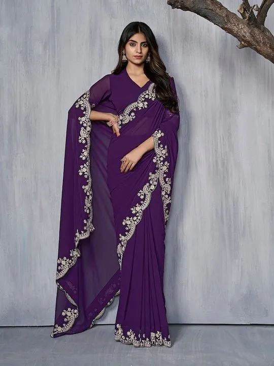 Embroidered Saree