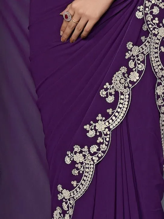 Embroidered Saree