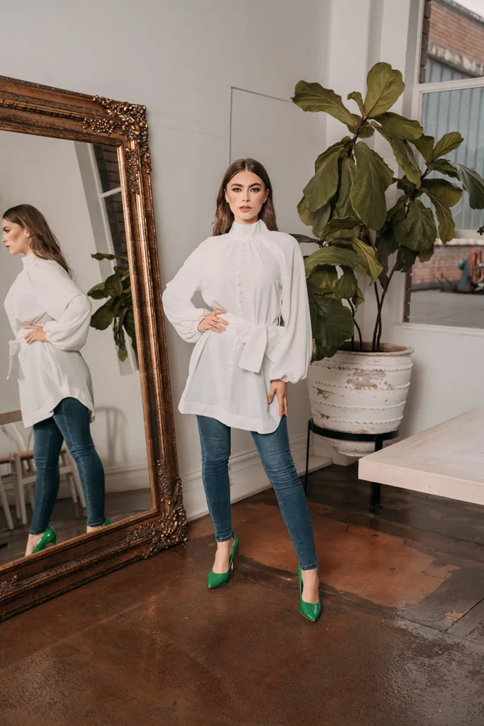 Escape Vintage Tie Blouse