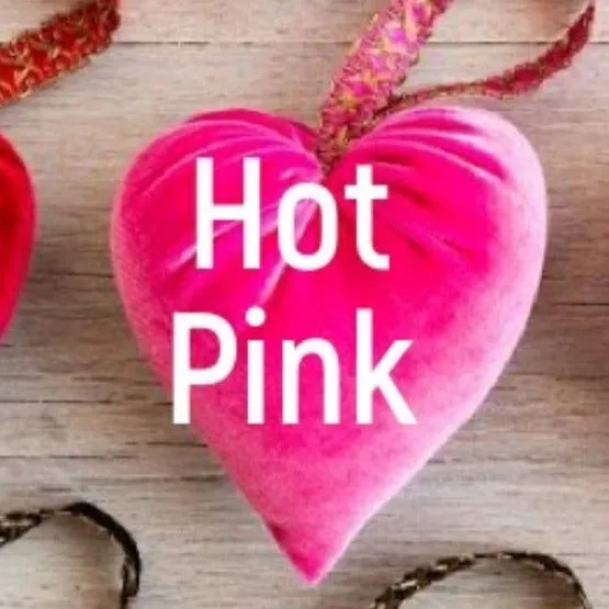 Handmade Velvet Hearts - Hot Pink