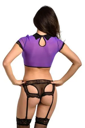 High Collar Bra Set
