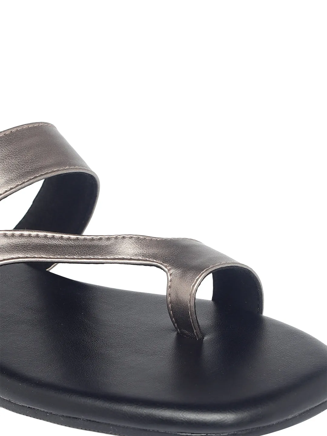 Isabel Gun metal Flats