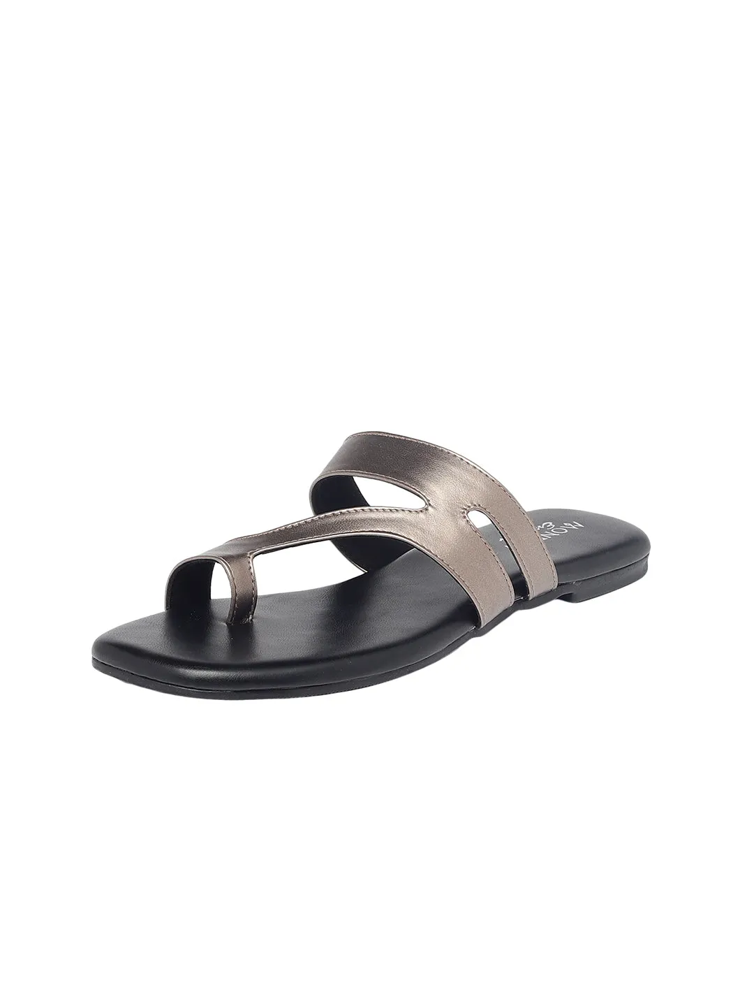 Isabel Gun metal Flats