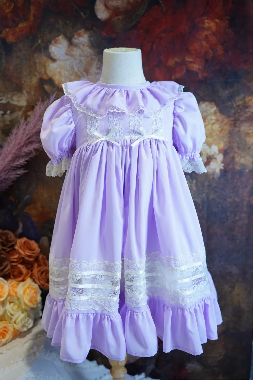 JannyBB Purple Heirloom Lace dress