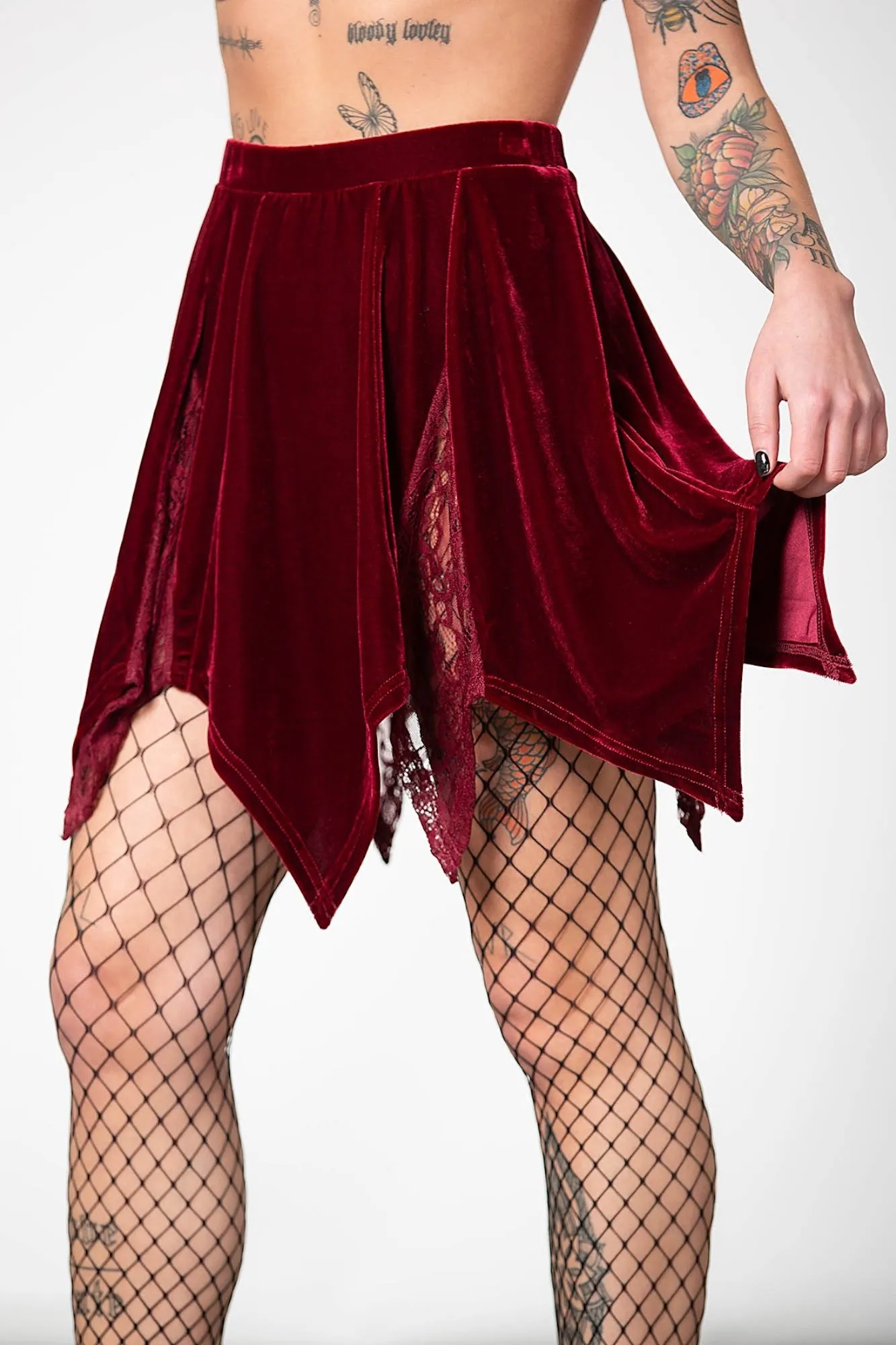 Lester Velvet Mini Skirt [BLOOD]