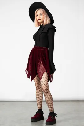 Lester Velvet Mini Skirt [BLOOD]