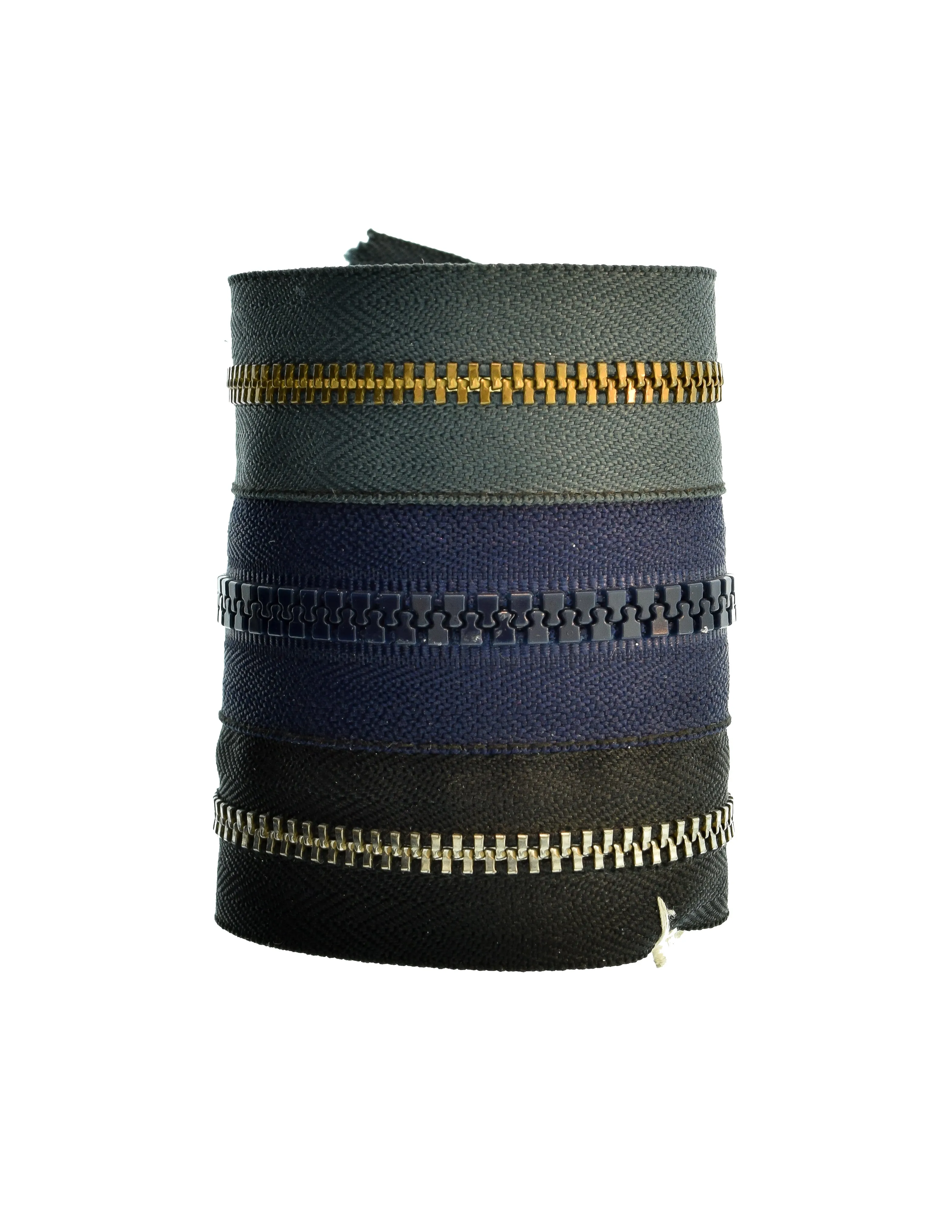 Maison Martin Margiela Vintage AW 2006 Artisanal Three Row Zipper Wide Bracelet