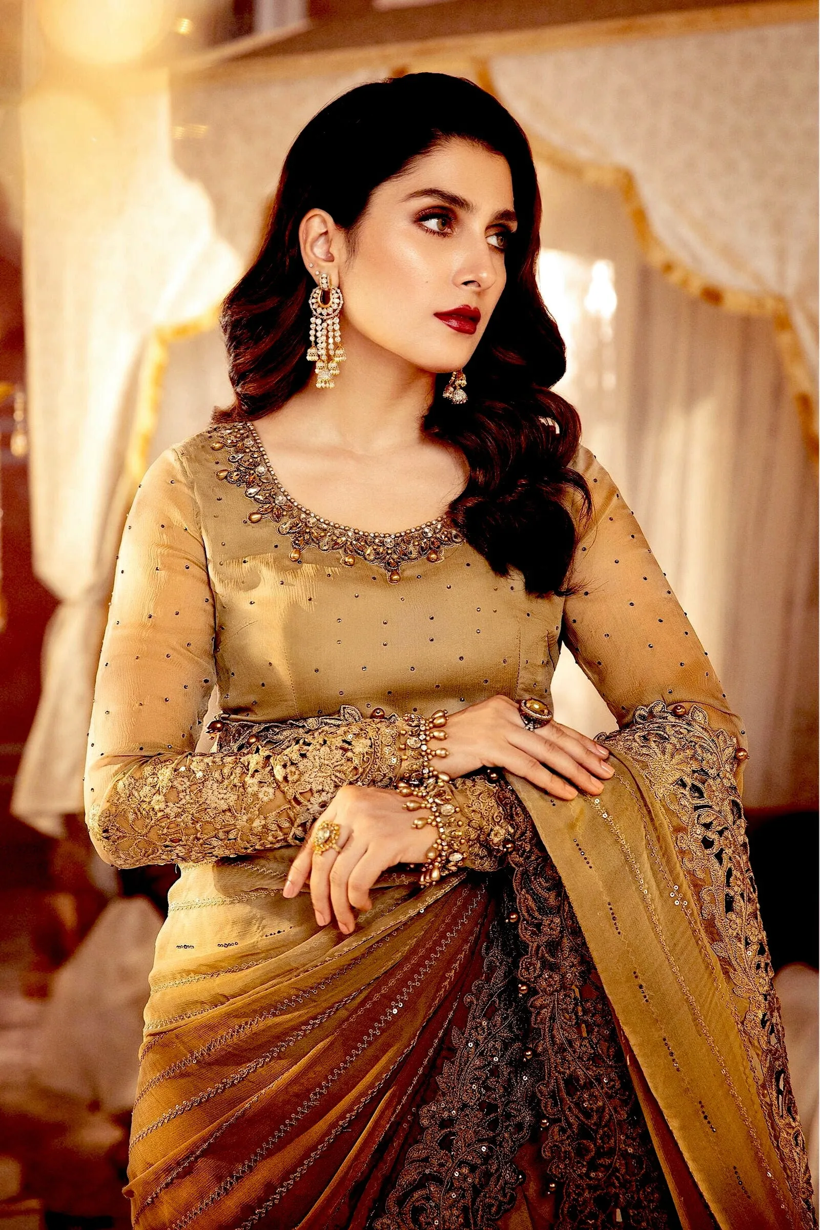 MARIA.B. MBroidered Wedding Collection – Chocolate Cappuccino (BD-2306)