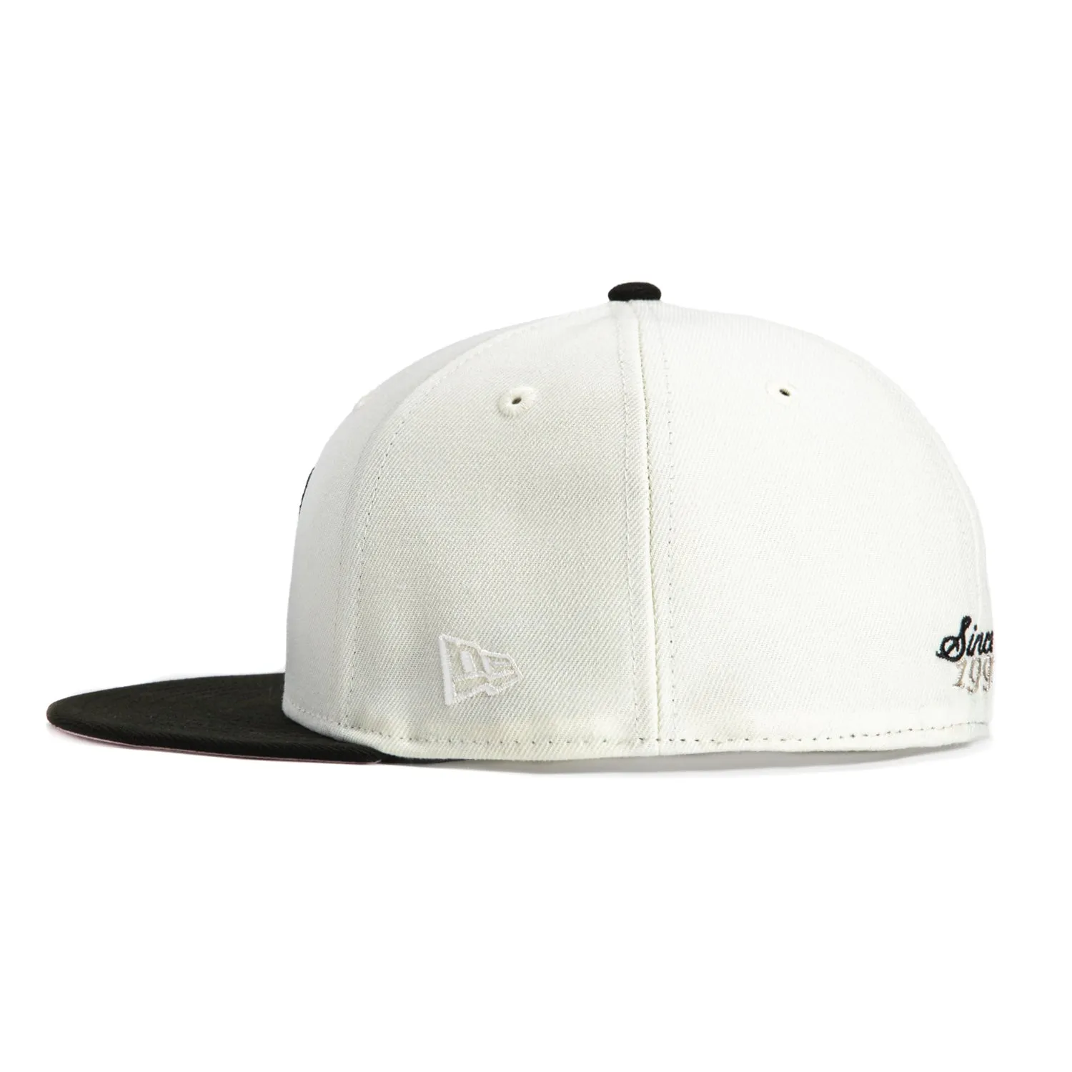 New Era 59Fifty PBJ Bones Mask Hat Club Logo Patch Hat - White, Black