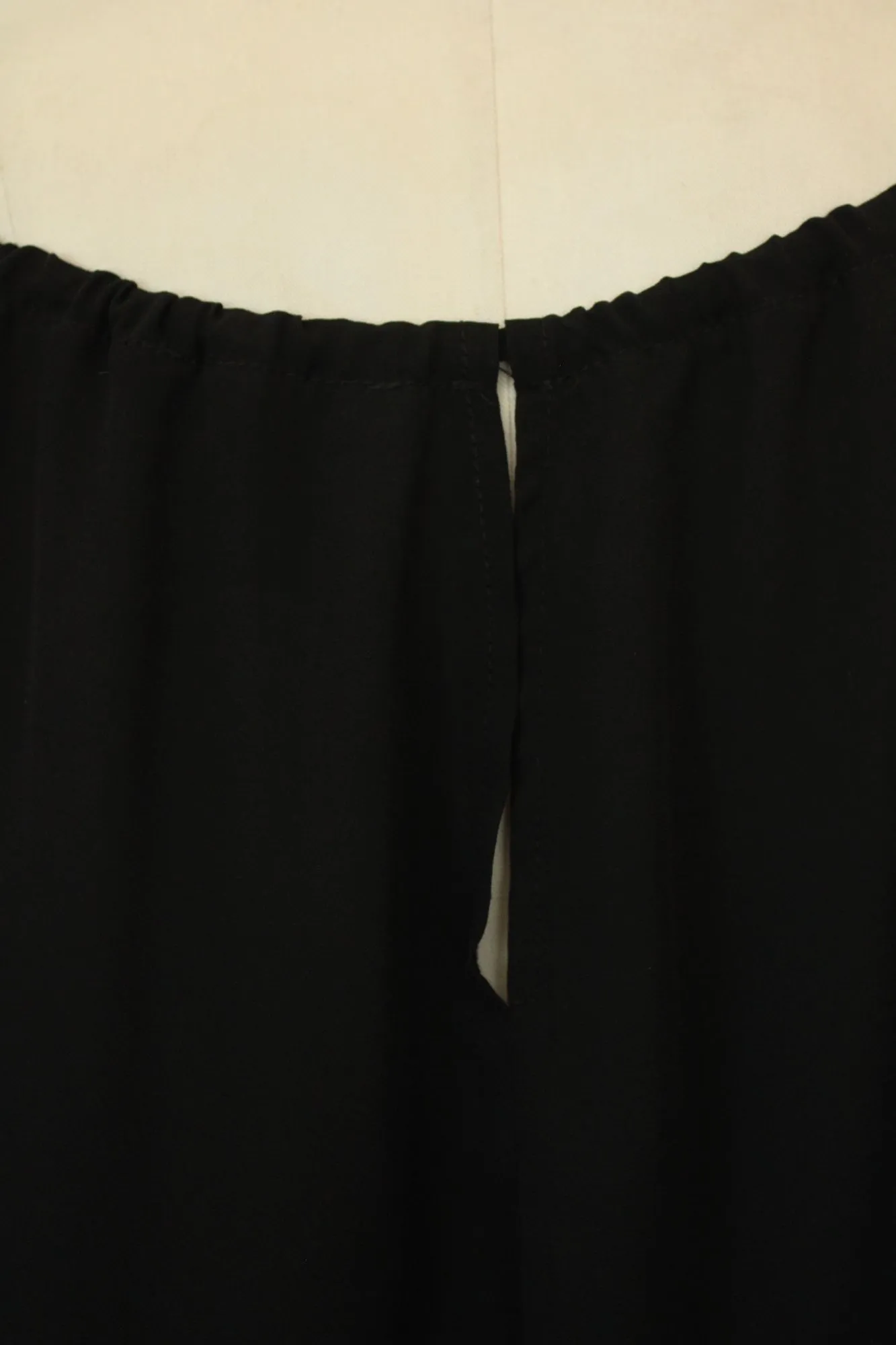 Oboe Womens Top, Black Spaghetti Strap, Size Large, Lace Trim