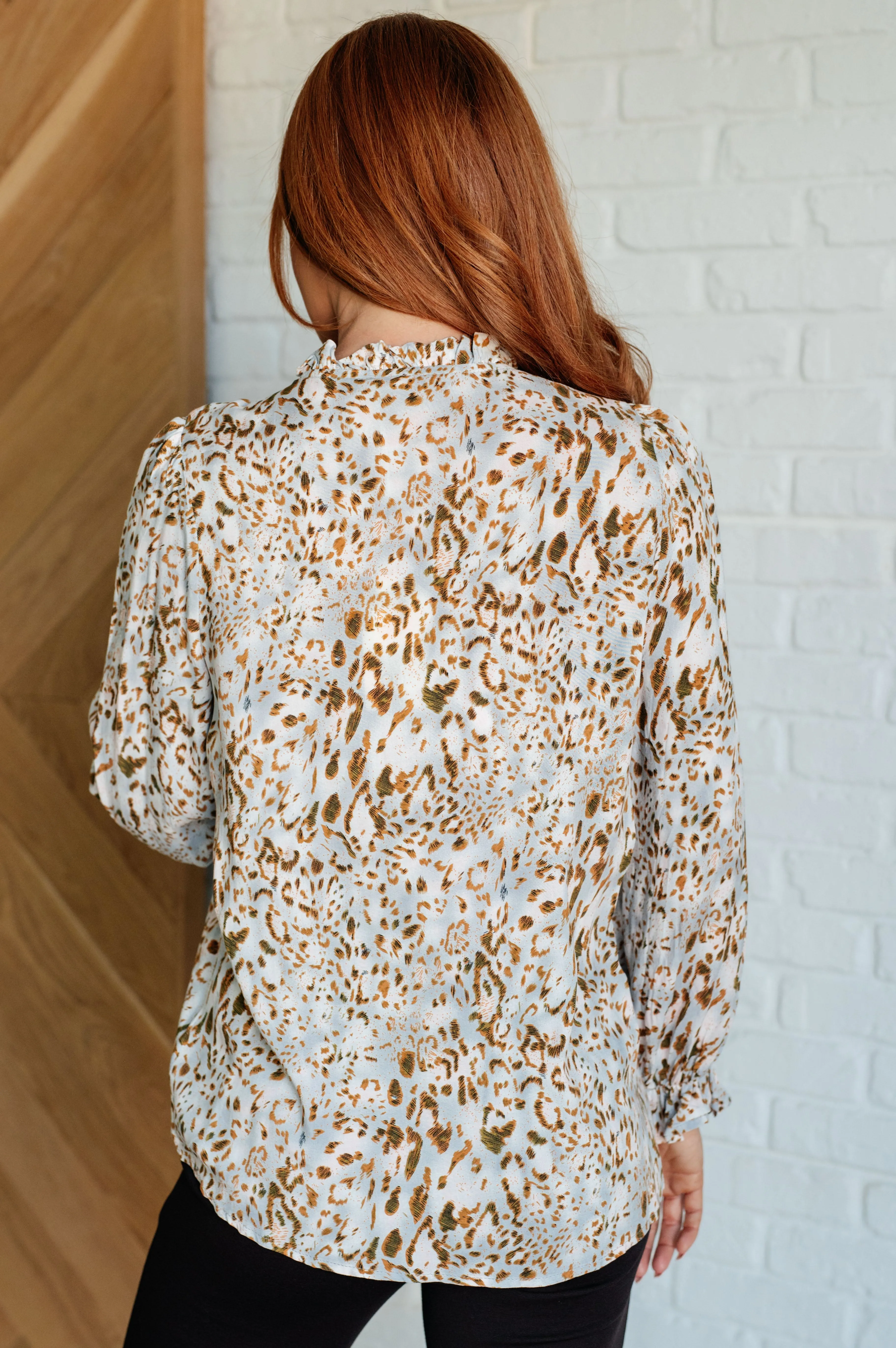 Office Safari Keyhole Tie Detail Blouse - 10/10
