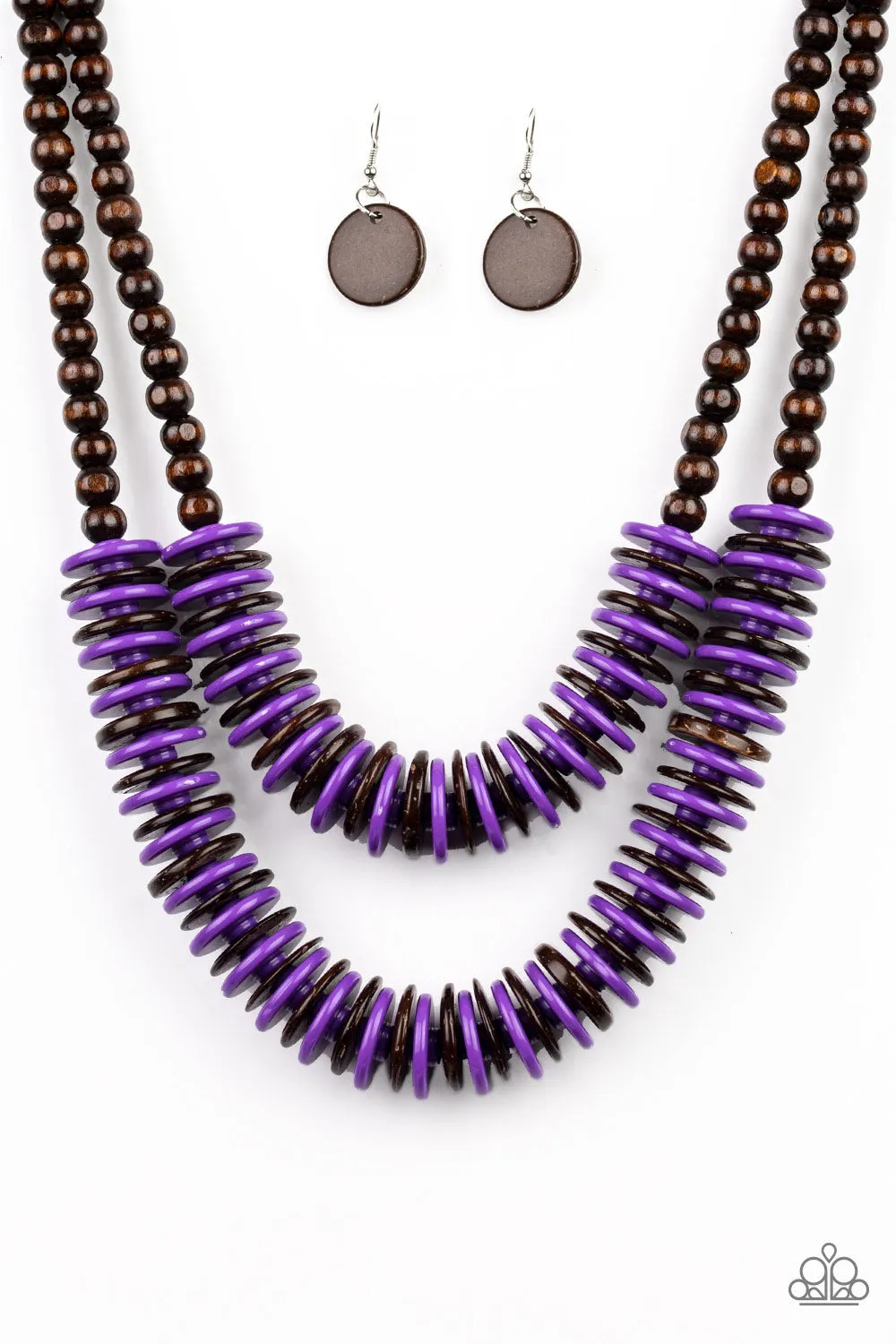 Paparazzi Dominican Disco Necklace Purple