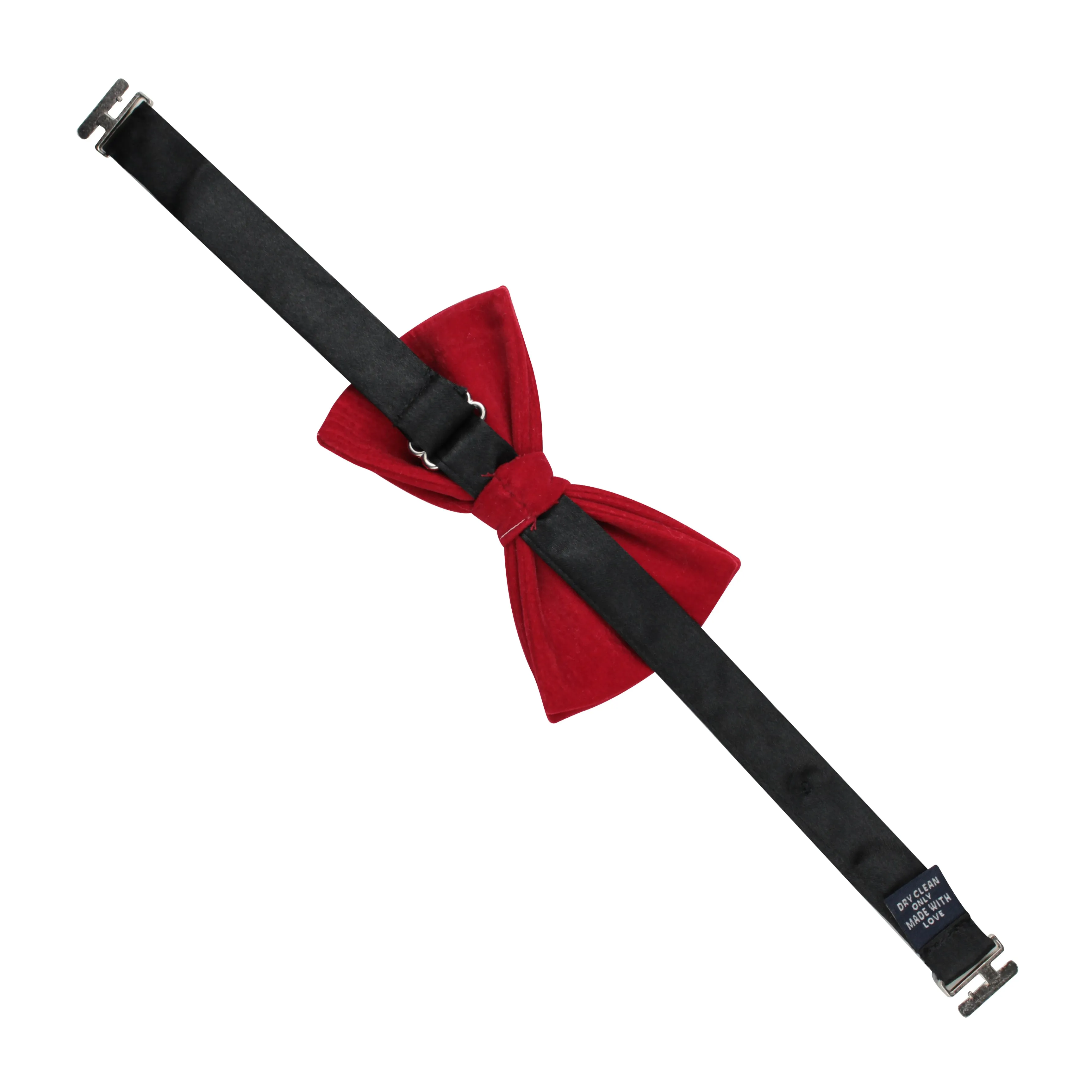 Peluche Solid Essentials Red Velvet Bow Tie