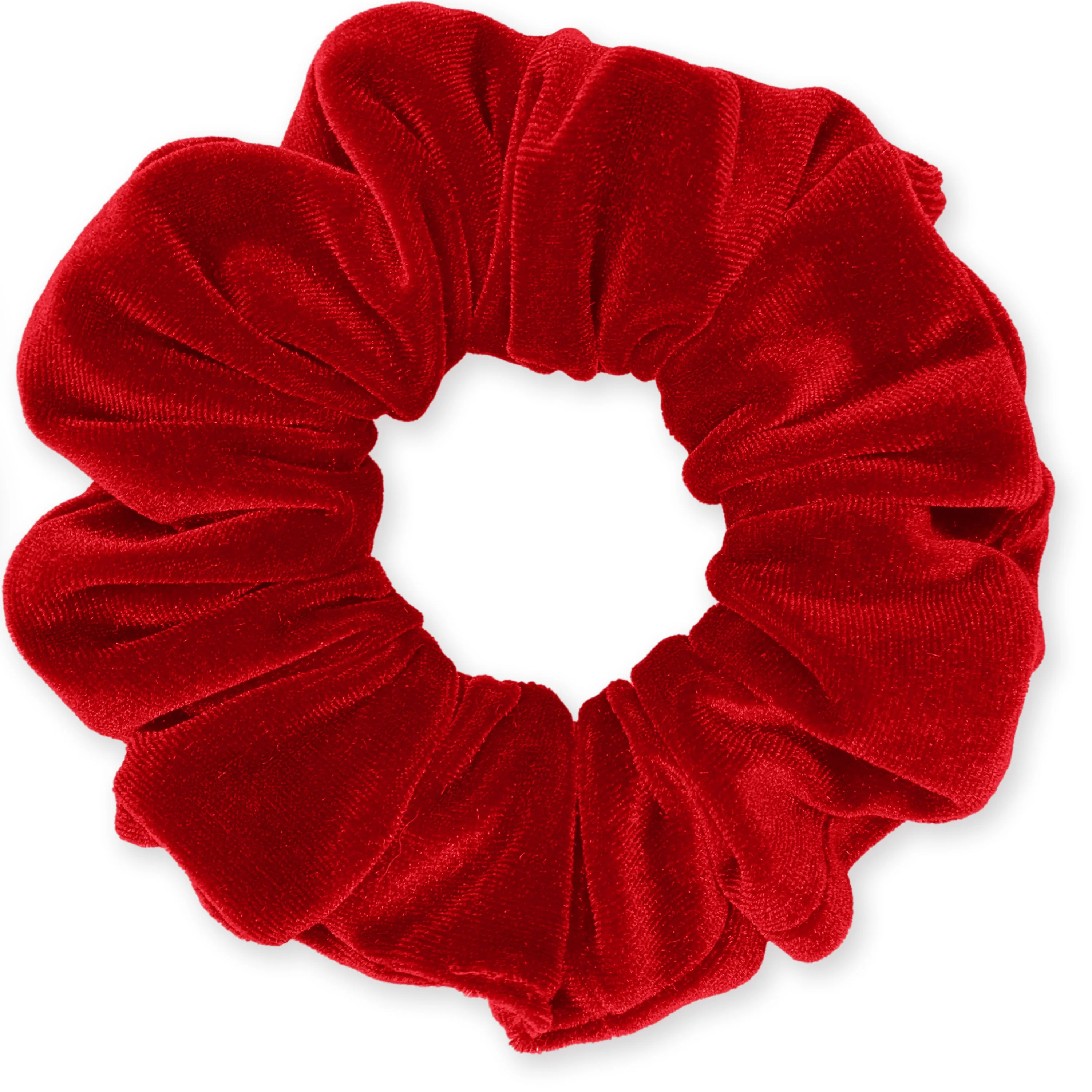 Plush Velvet Scrunchie Available in 3 Sizes Made in the USA Red
