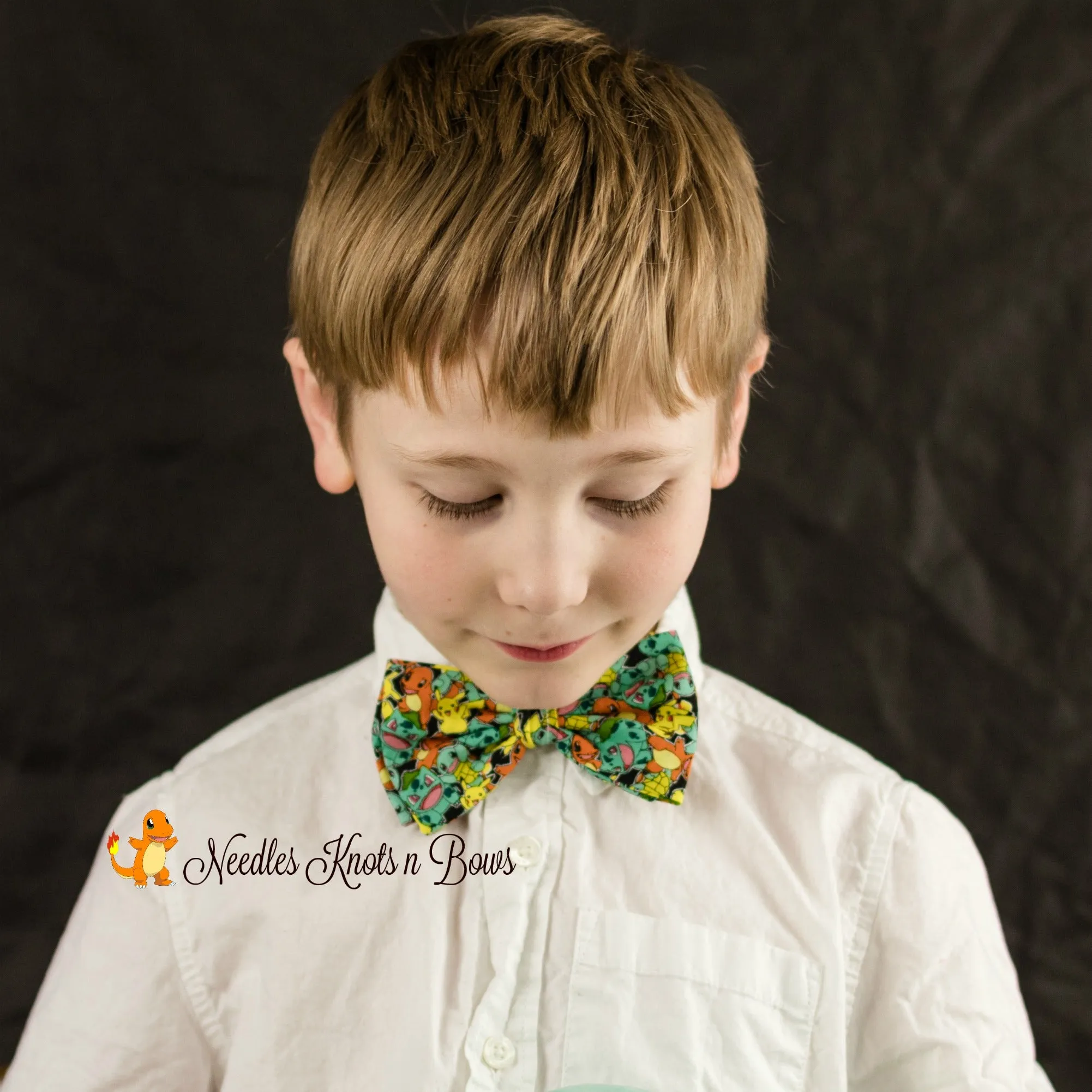 Pokemon Character Bow Tie, Pikachu, Skirtle, Cosplay Bow Tie