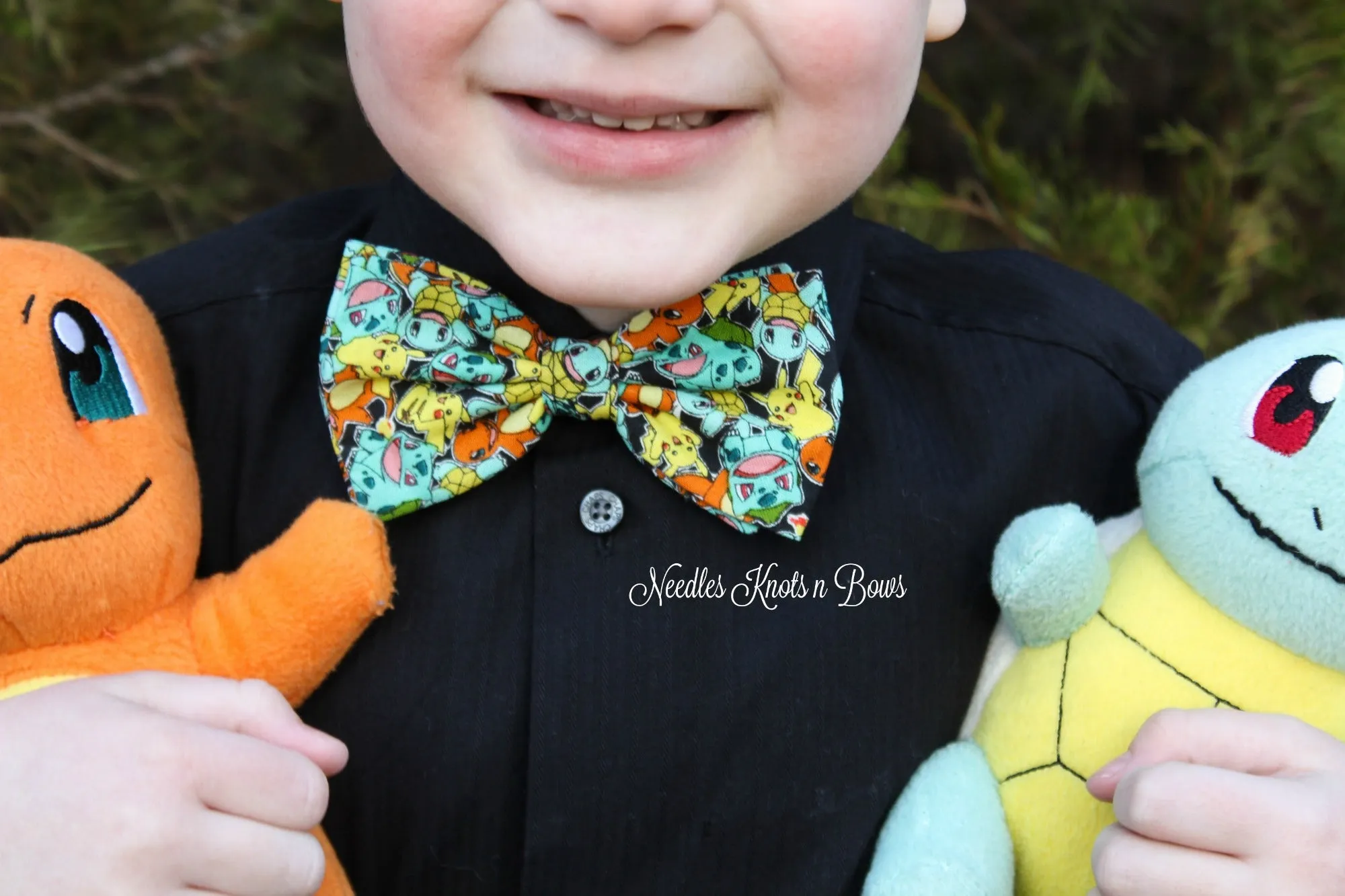 Pokemon Character Bow Tie, Pikachu, Skirtle, Cosplay Bow Tie