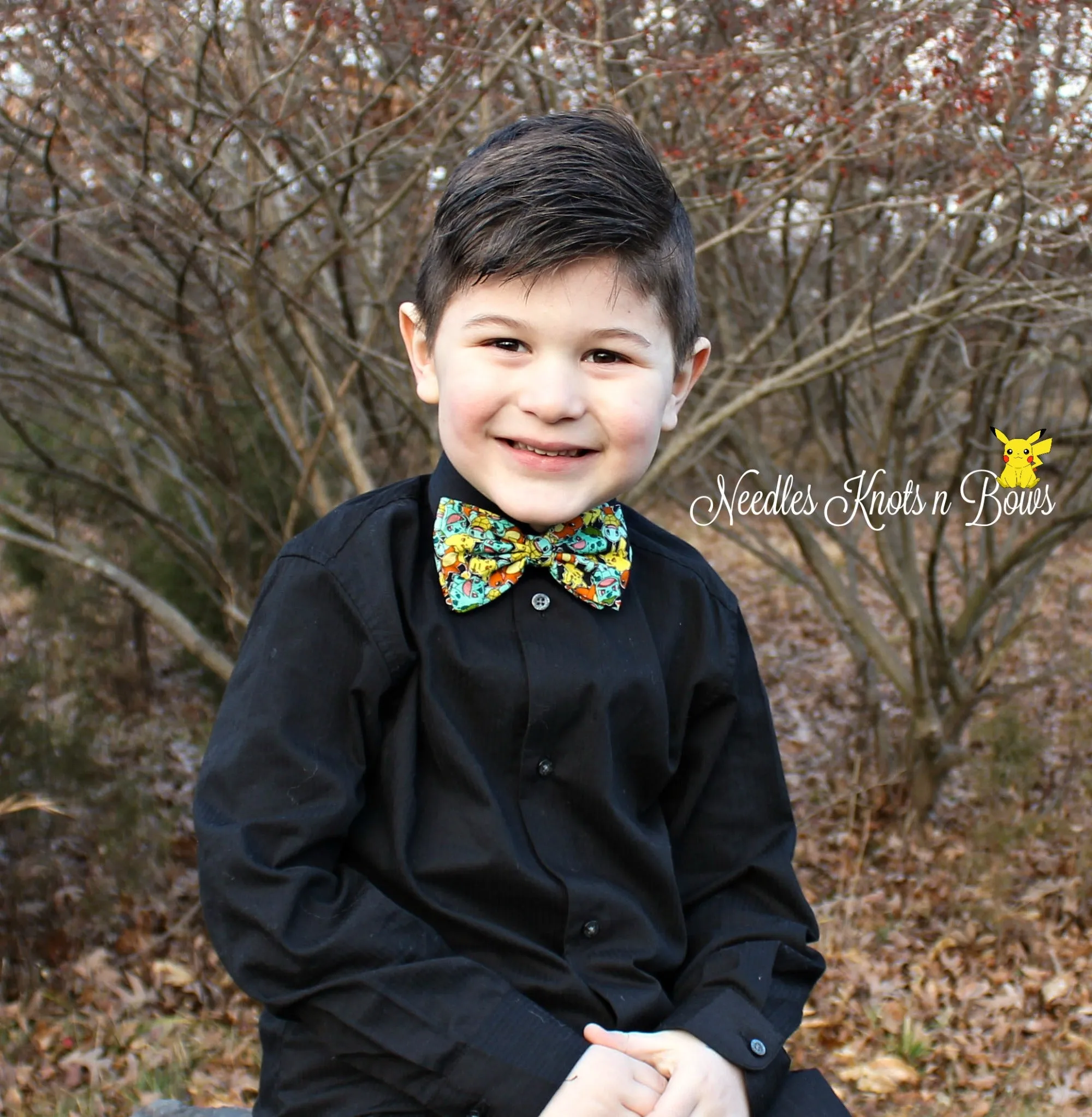 Pokemon Character Bow Tie, Pikachu, Skirtle, Cosplay Bow Tie