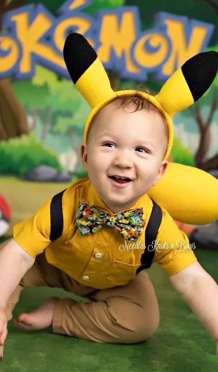 Pokemon Character Bow Tie, Pikachu, Skirtle, Cosplay Bow Tie
