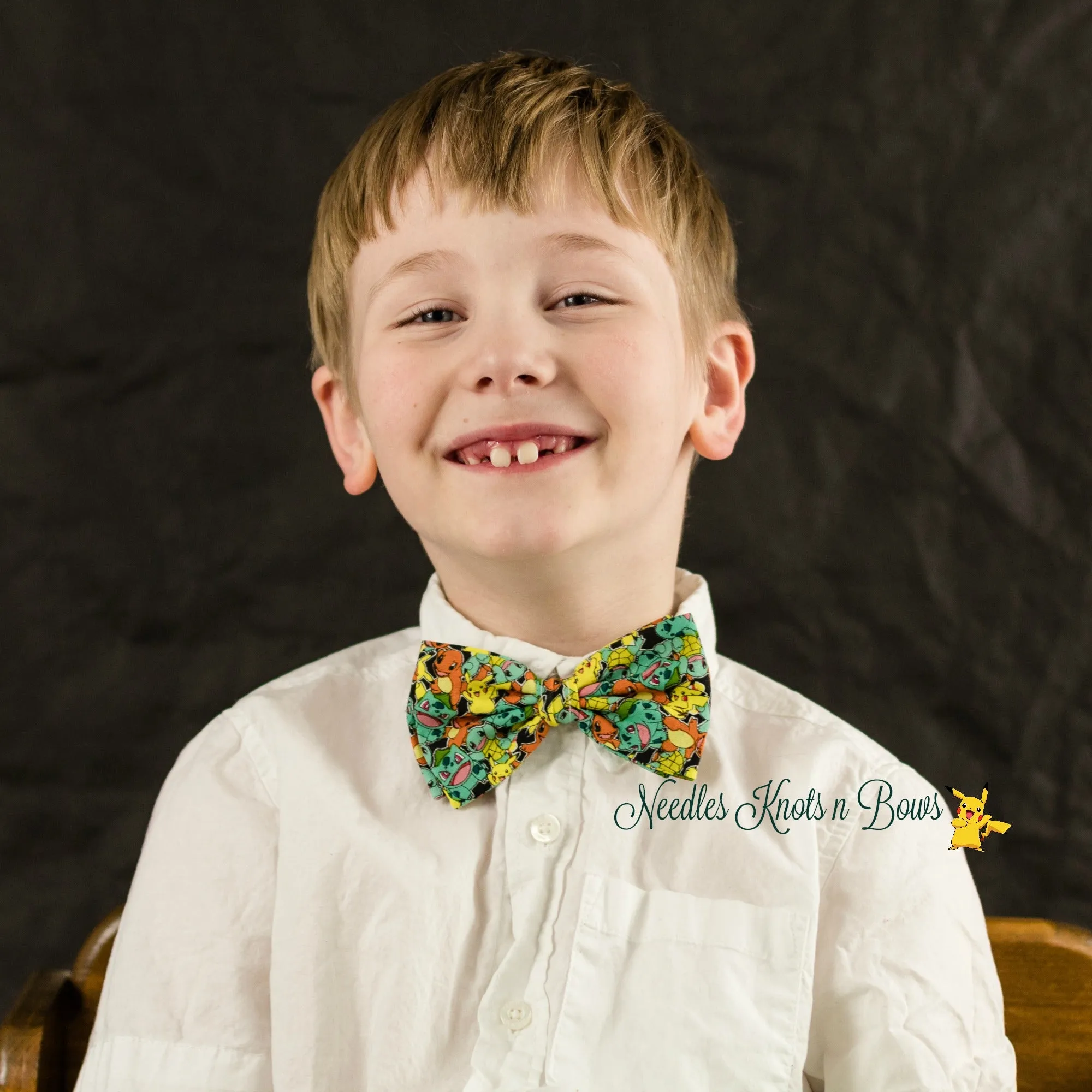 Pokemon Character Bow Tie, Pikachu, Skirtle, Cosplay Bow Tie