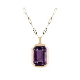 Pre Order:  Rock Candy Zircon Pendant Paper Clip Chain Necklace