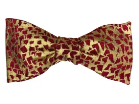 Red & Metallic Gold Bow Tie