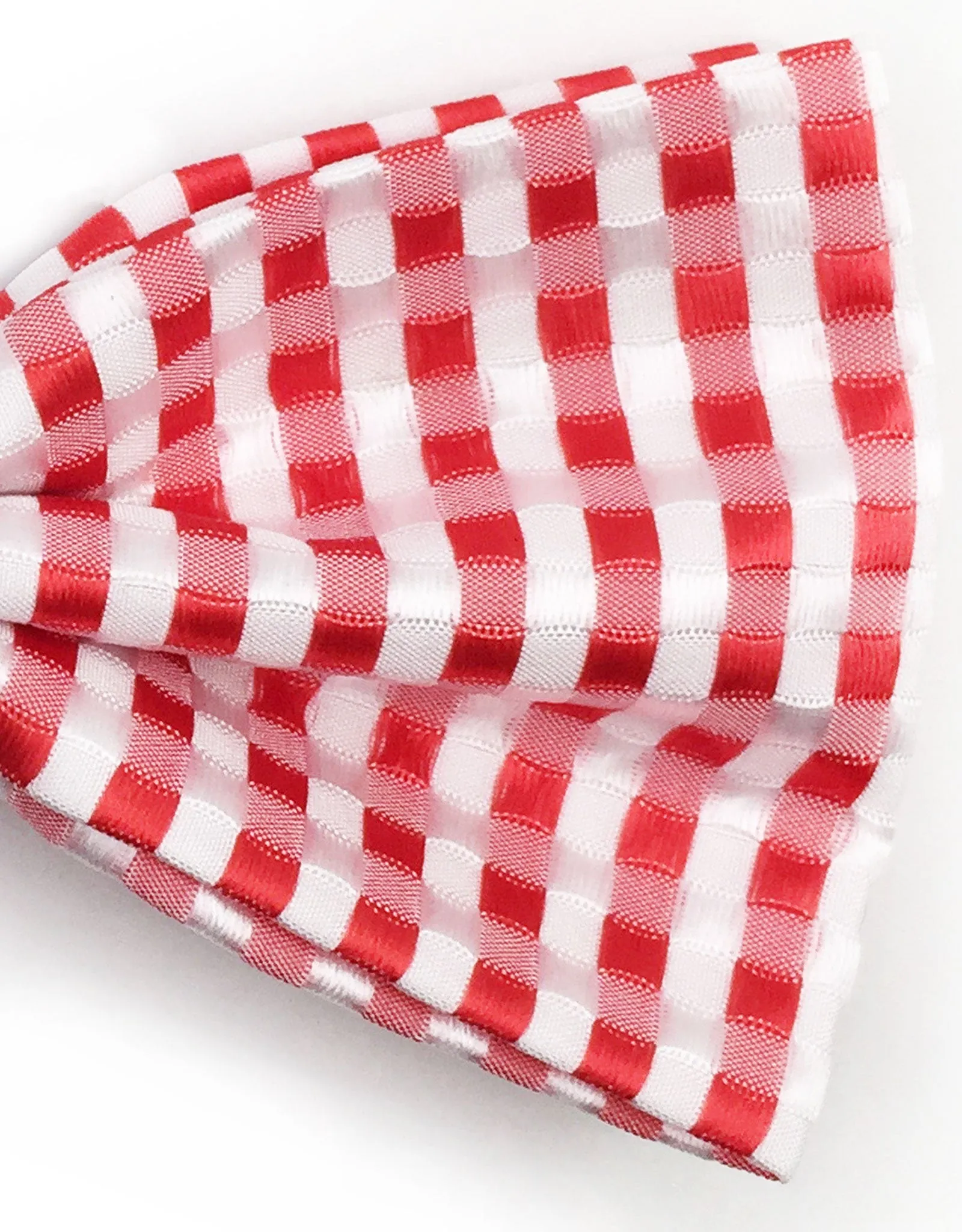 Red and White Seersucker Bow Tie