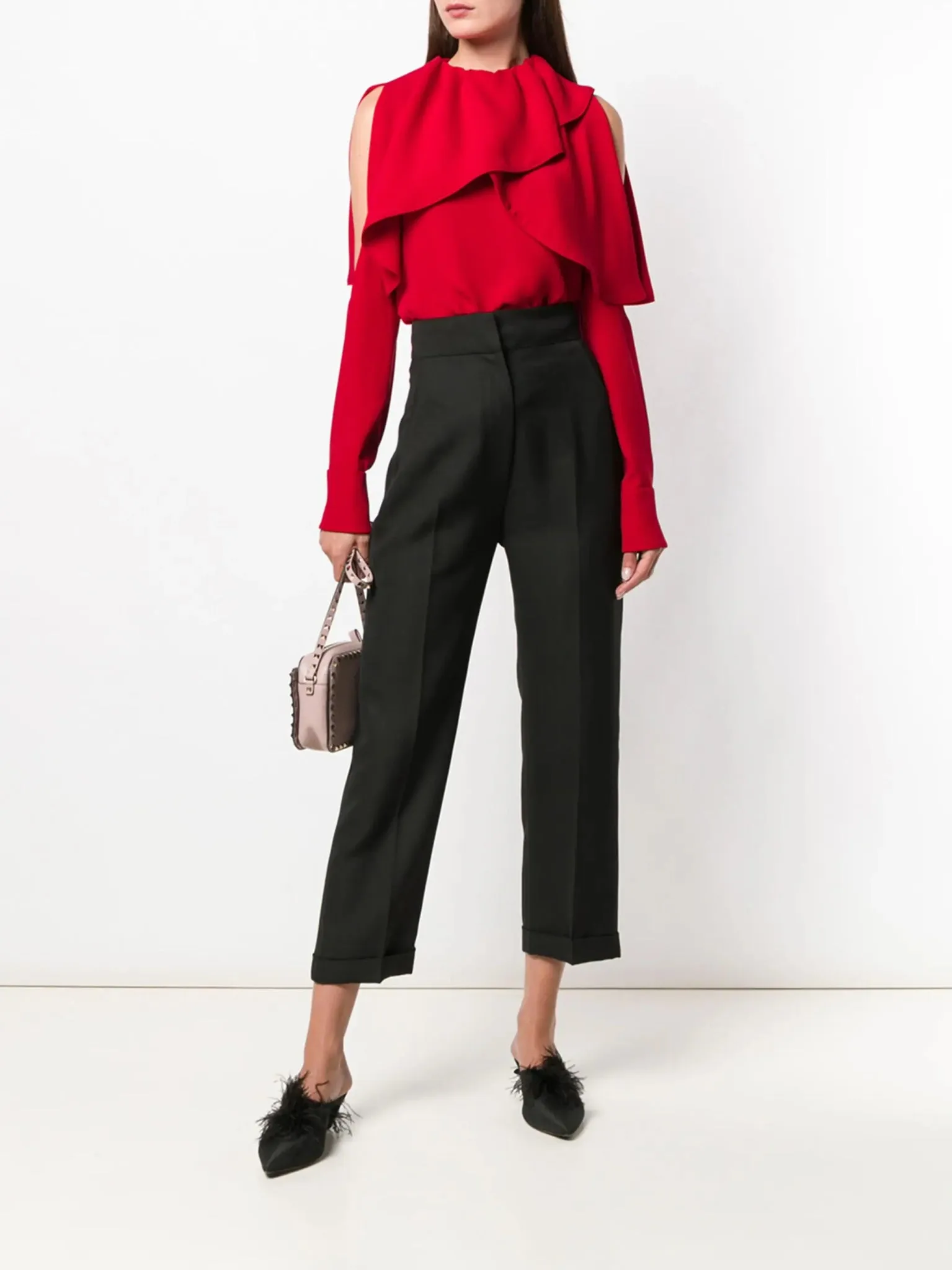ruffled blouse