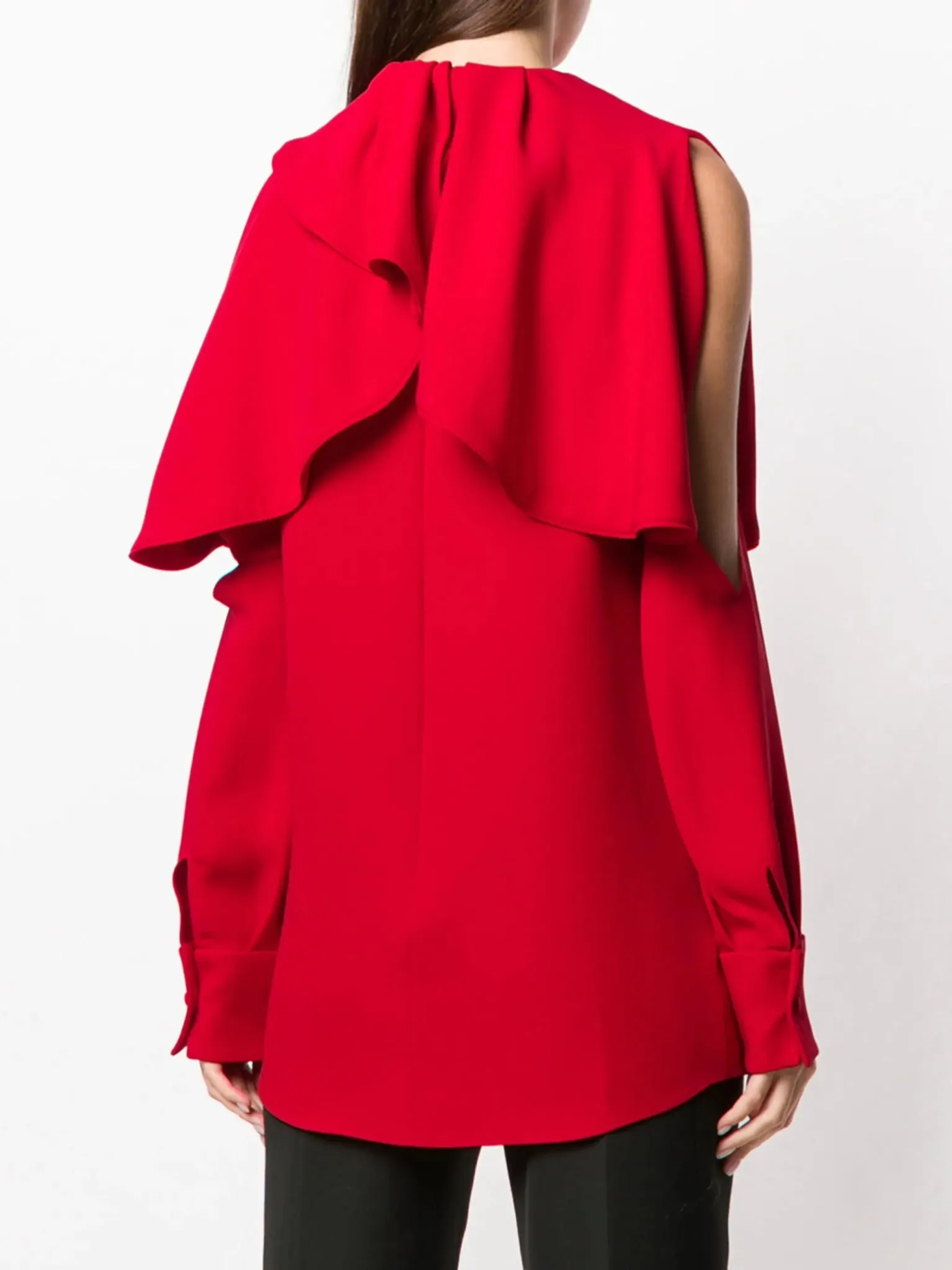 ruffled blouse