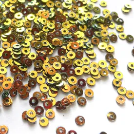 Sequins - Flat - Circle - 3mm - Red with Green and Gold Lights (S26)