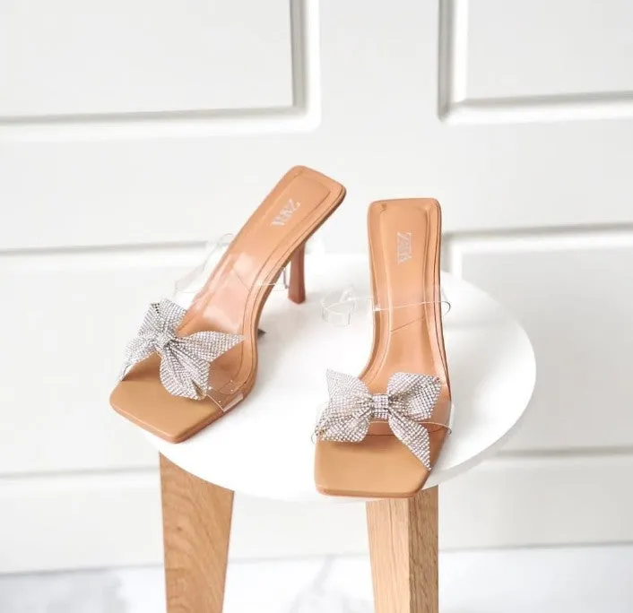 TRANSPERENT  BOWSTRAP KITTI HEEL