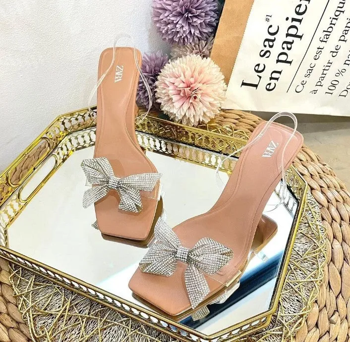 TRANSPERENT  BOWSTRAP KITTI HEEL