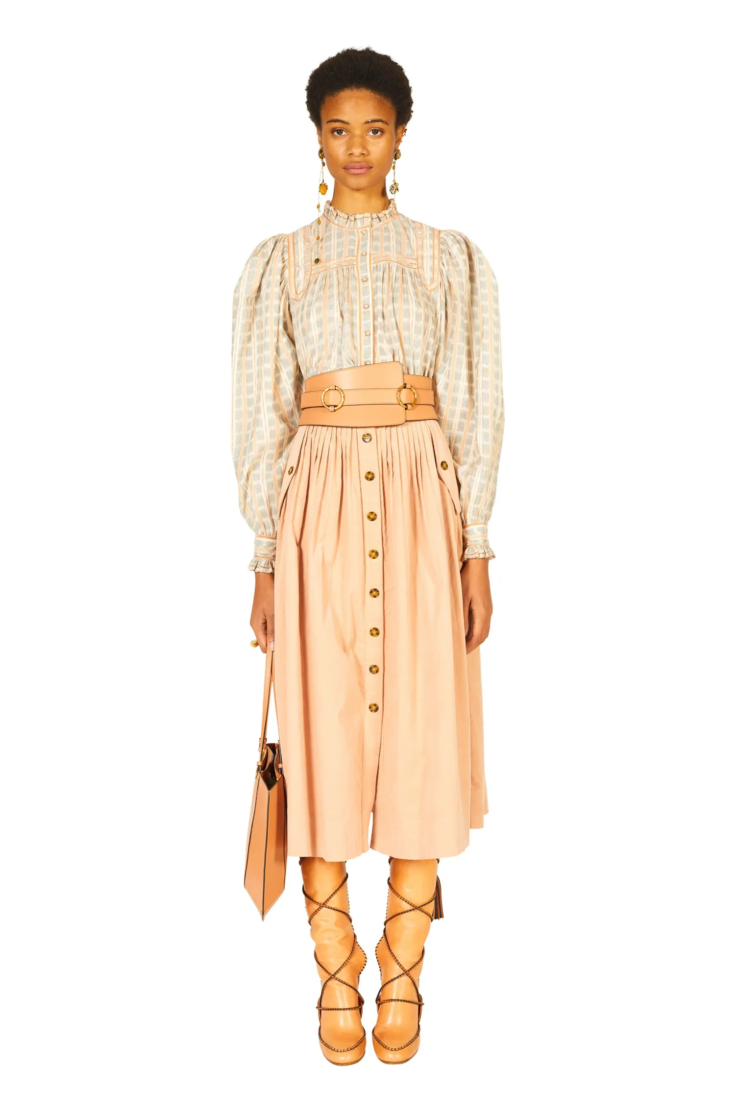 Ulla Johnson - Abigail Blouse in Sandstone Ikat