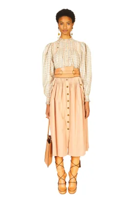 Ulla Johnson - Abigail Blouse in Sandstone Ikat