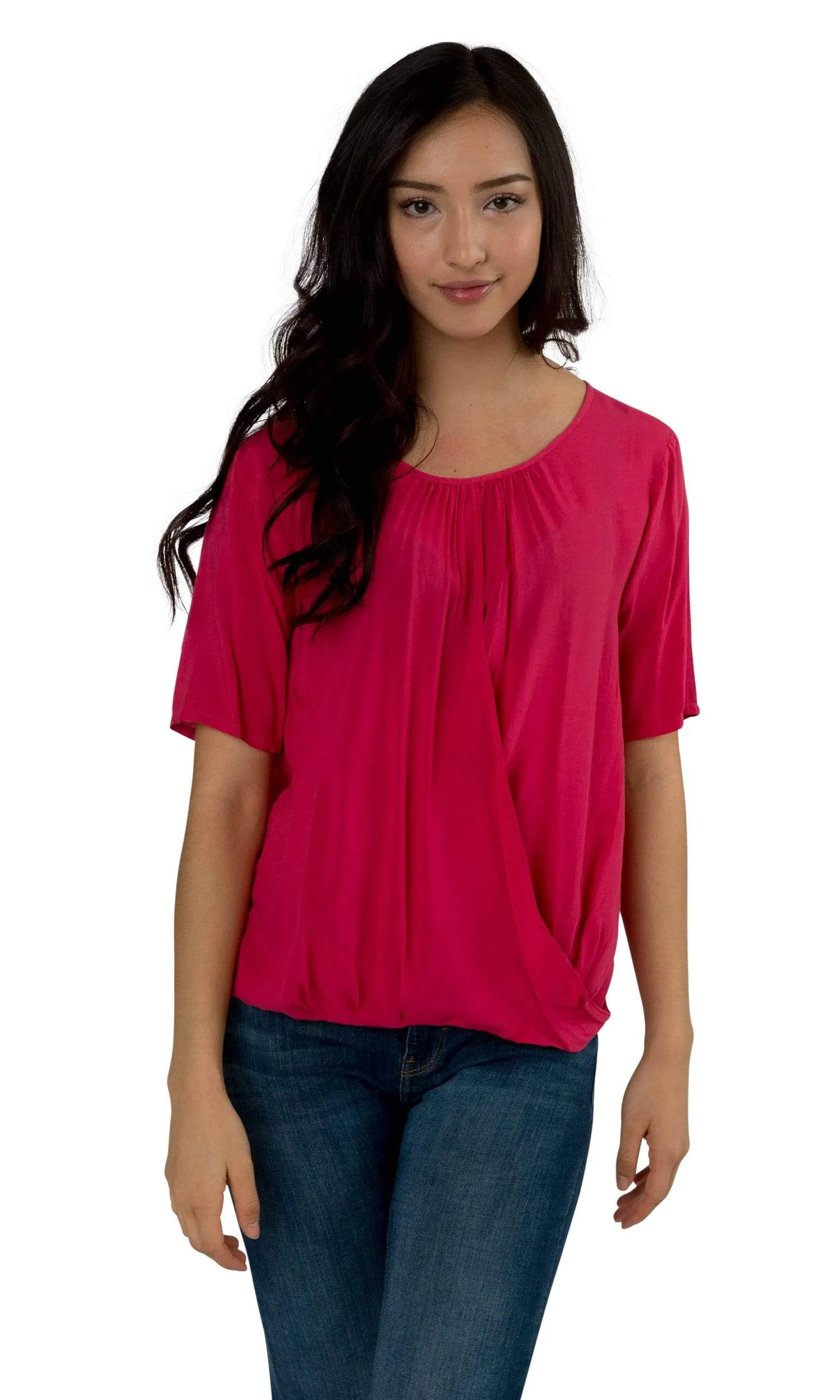 Velvet by Graham & Spencer Aliss Wrap Front Challis Top