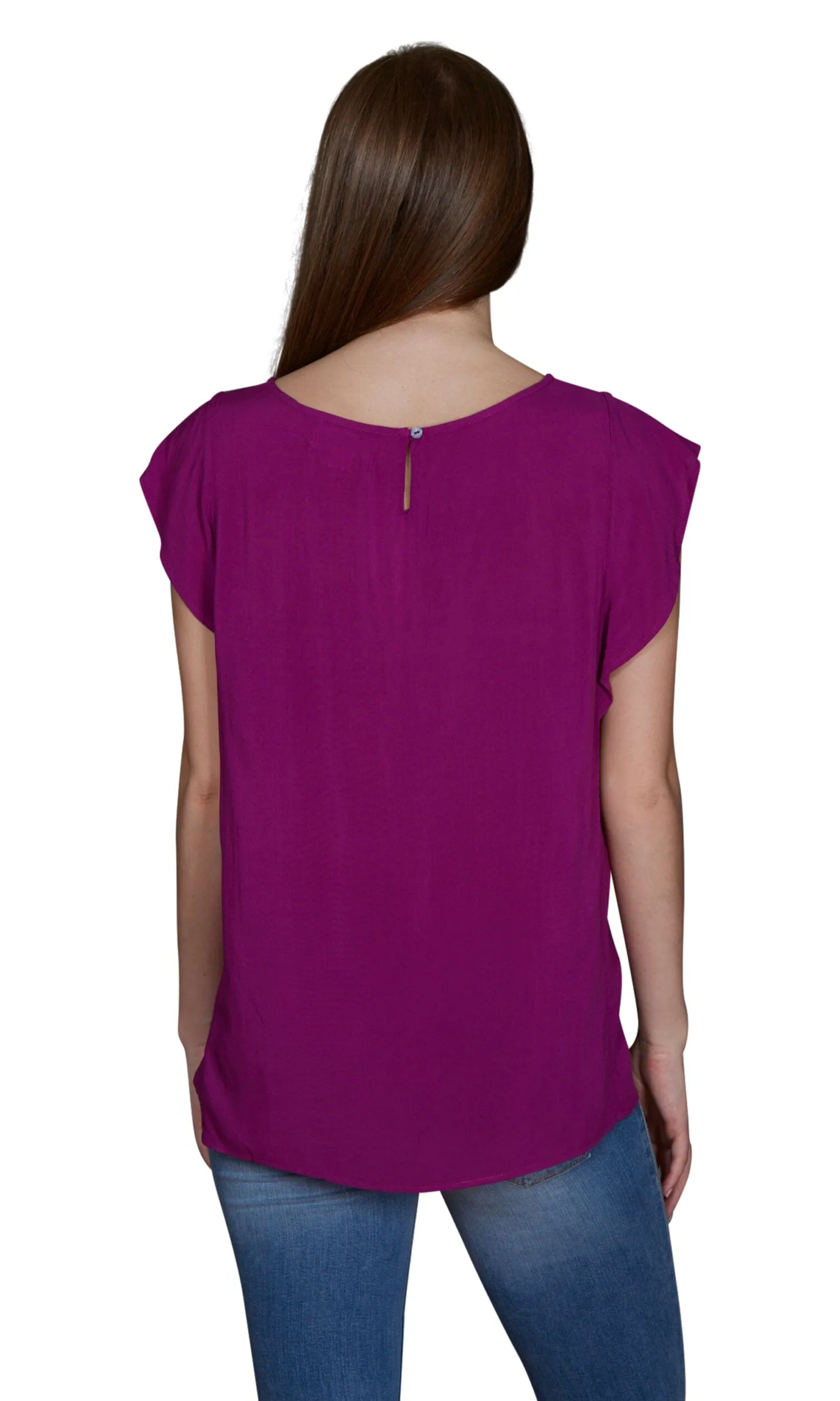 Velvet by Graham & Spencer Cyndee Rayon Challis High/Low Top