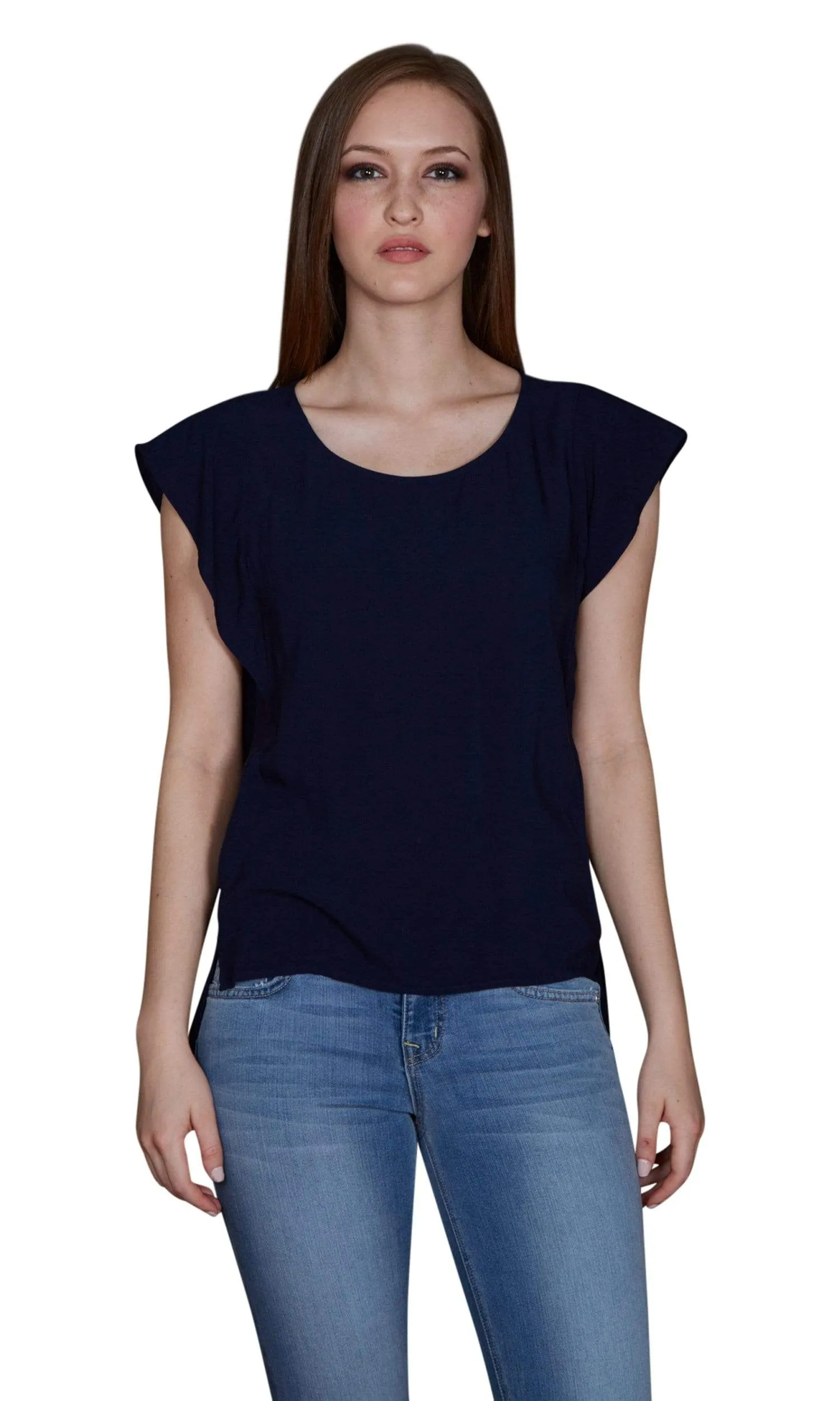 Velvet by Graham & Spencer Cyndee Rayon Challis High/Low Top